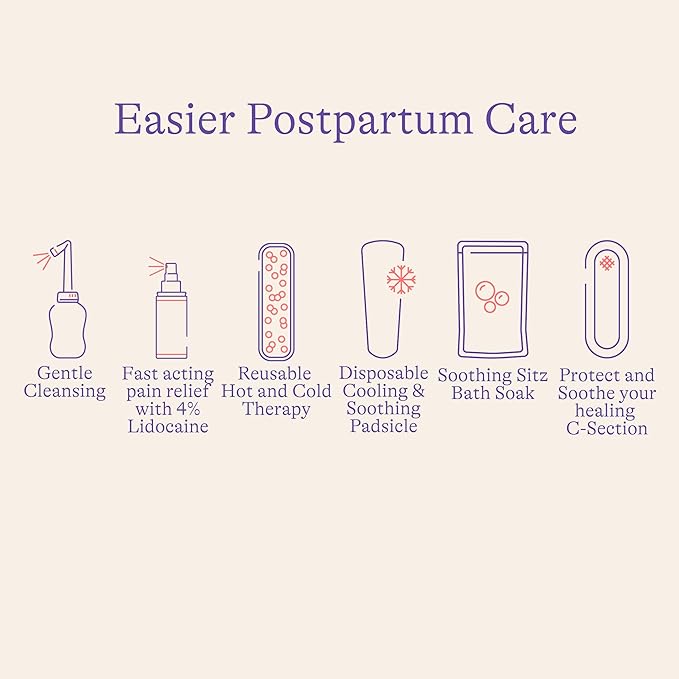 Lansinoh Hot and Cold Postpartum Pads – Reusable Perineal Ice Packs for Postpartum Recovery, Labor & Delivery Essentials, 2 Count