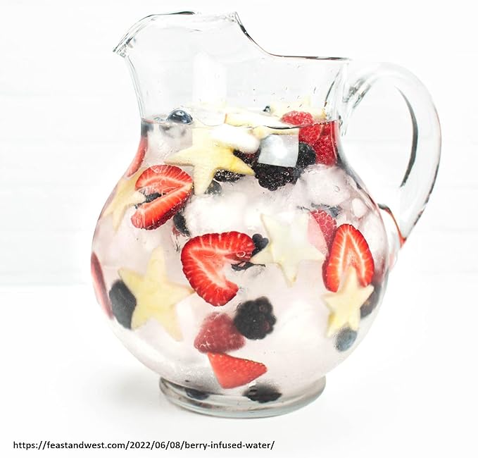 Libbey Acapulco Large Glass Pitcher Set of 2, 89 Oz, Clear, Tall Bubble Glass Pitchers with Handle, Modern Drink Pitchers for Iced Tea, Punch and More