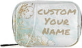 Custom Pill Box 7 Day Pill Case Bag Golden Flowers Personalized Name Travel Pill Organizer Bag with Zipper Portable Weekly Case Compact Size for Vitamin Supplement Holder