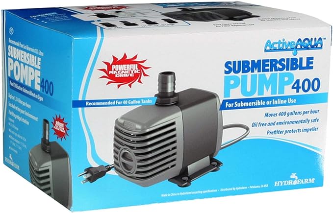 Active Aqua Submersible Water Pump, 370 GPH