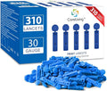 Lancets for Diabetes - 30 Gauge Diabetic Lancets for Blood and Glucose Testing - Fits Most Lancing Devices - 310 Count (Blue)