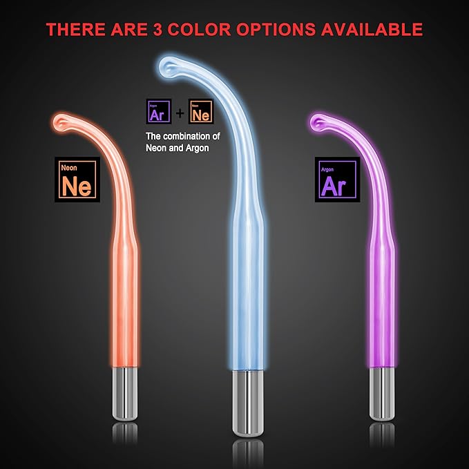 Electrode Wand Glass Tube Electrodes Spare Part for Facial Machine Salon Spa Equipment Elitzia ETJX006 (Blue Point)