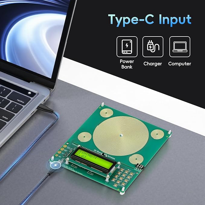 Frequency Generator for Healing | Adjustable Schumann Resonance Generator – 7.83Hz Natural Frequency Device for Deep Sleep, Meditation, Yoga | USB Type-C Powered | 0.01Hz–200KHz Sound Therapy Tool