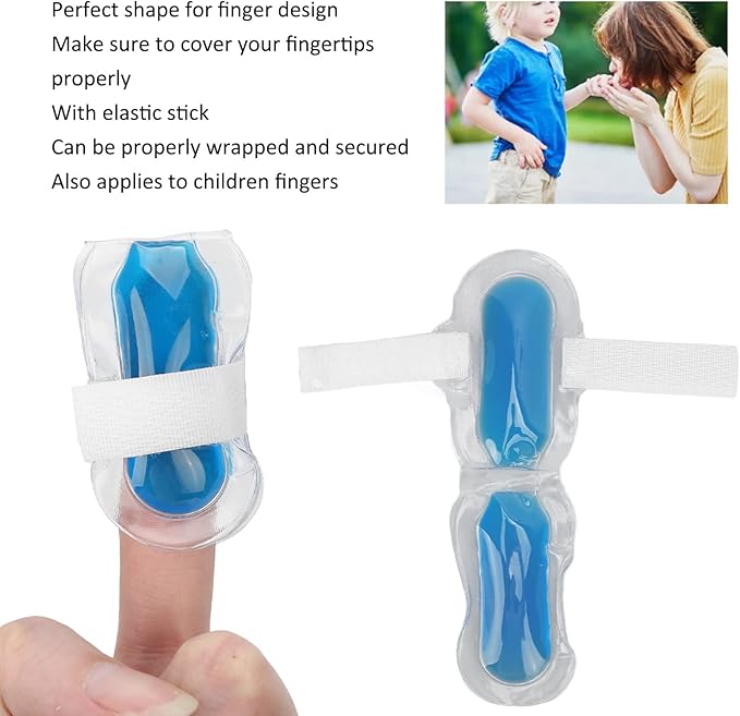 Small Cold Compress Fingers Toes Injury Soothing Swelling Gel for Children Cold Finger Gel Ice Packs Wearable Freezer Wrap Reusable 6cm