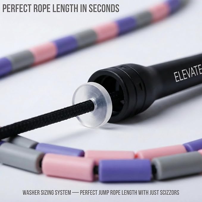 Elevate Rope Professional Beaded Jump Rope - 3m Adjustable, Quality Beads & Poly Cord - For Freestyle, Cardio & Tricks - All Levels & Indoor/Outdoor Use
