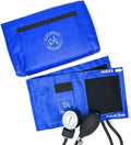 EMI Royal Blue Adult Cuff Deluxe Aneroid Sphygmomanometer Manual Blood Pressure Monitor with Adult Cuff - #217
