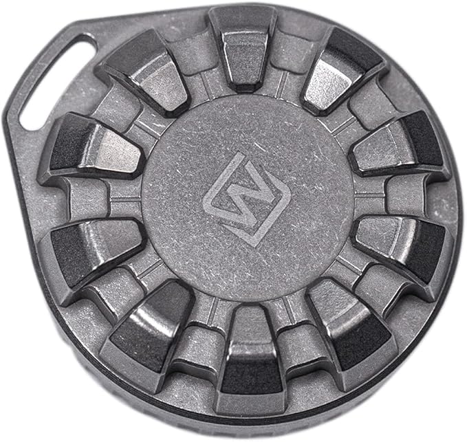 Titanium Waterproof Pill Case Travel Pill Organizer Bottle EDC Capsule Container Portable Pocket Metal Box with Chain for Camping, Hiking, Fishing Mecha Style, Stone Washed
