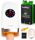Lunix LX7 FSA Carpal Tunnel & Wrist Pain Relief Device, Heated Air Compression Hand Massager for Arthritis, Mothers Day Gifts for Women & Mom, Touchscreen, Lunar White