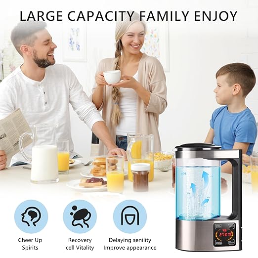 Hydrogen Water Bottle 68oz, Hydrogen Water Bottle Generator with SPE and PEM Technology, Alkaline Hydrogen Water Machine, Balanced Water PH Levels