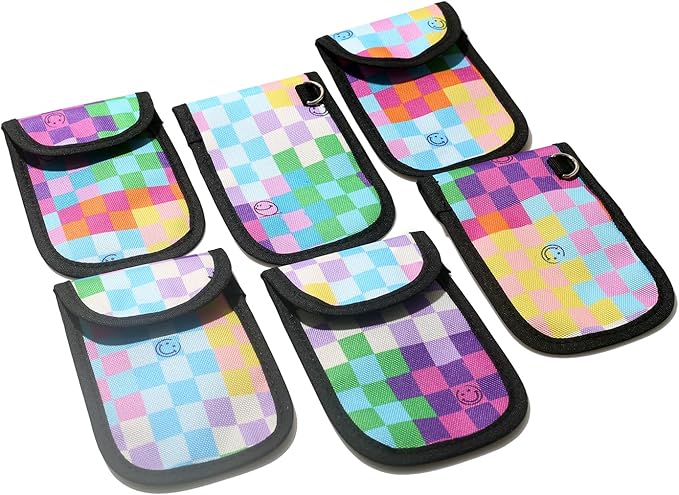 DQL Faraday Key fob Protector, Key fob Signal Blocker, Faraday Pouch, Faraday Bag for Key fob, Key Signal Blocker (Rainbow)