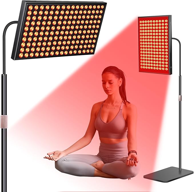 SAVlLER® Red Light Therapy for Face and Body, Red Infrared Light Therapy Lamp Panel with Stand, LED660nm Deed Red Light and 850nm Near Infrared Redlight Device at Home for Shoulder Back Joint