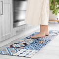 Ashler Kitchen Mats Cushioned Anti-Fatigue Kitchen Rugs, Non-Slip Waterproof Kitchen Floor Mats, Ergonomic Comfort Foam Standing Rug for Kitchen, Office, Floor, Laundry, Sink, 17x47 in, Blue