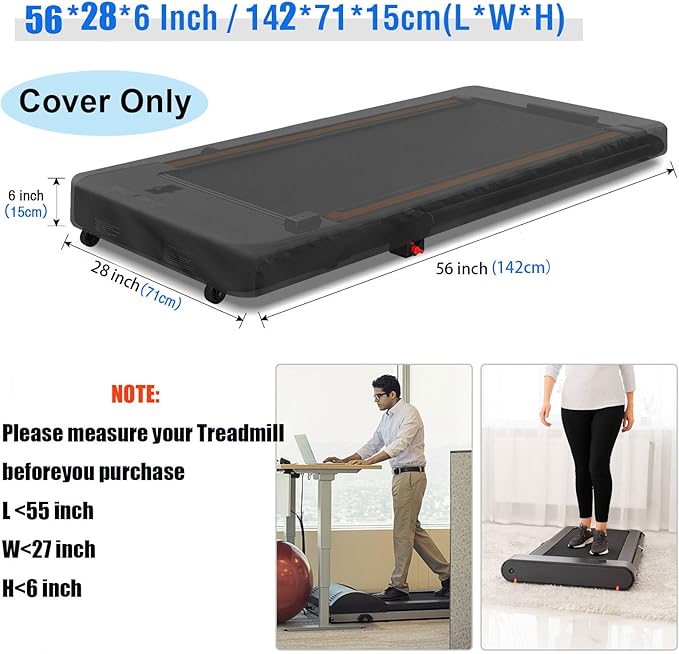 Under Desk Treadmill Cover, Dust-Proof Walking Pad Cover, Waterproof Protective Cover for Walking Treadmill Office Under Desk(Cover Only)