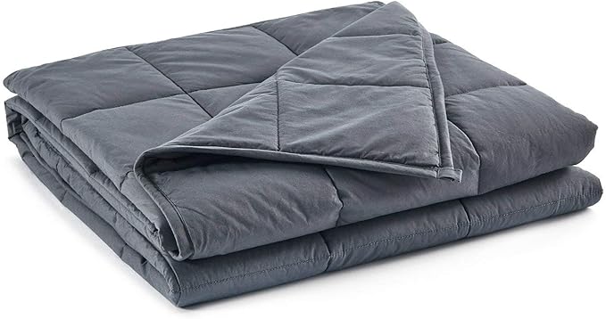 RelaxBlanket Kids Weighted Blanket | 40''x60'',10lbs | for Child Between 90-130 lbs | Premium Cotton Material with Glass Beads | Dark Grey