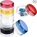 7Pcs Small Pill Case, Portable Mini Travel Pill Container, Compact Daily Storage Boxes Suitable Wallets Pockets Handbags White Blue Purple Black Yellow Red