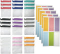 27 Pcs Zippered Pill Pouch Bags with Labels Set, Small Portable Travel Pill Bags for Pills, Small Items Storage (9 Colors)