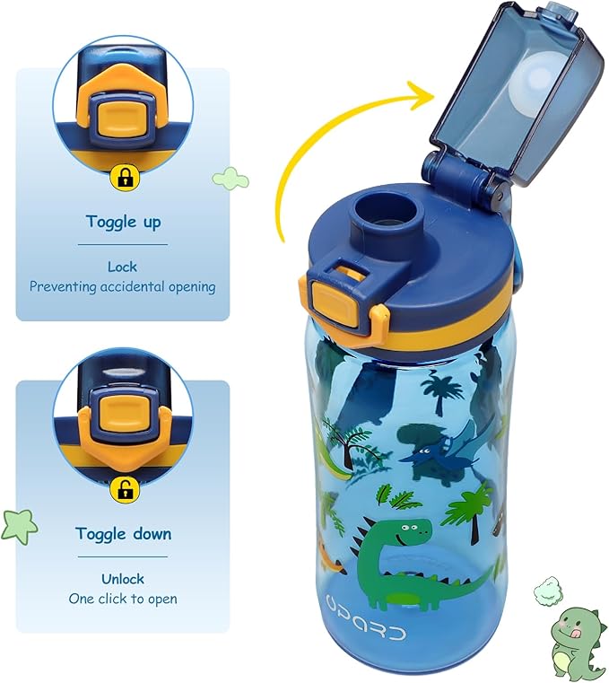Opard 17oz Kids Water Bottle with Leak Proof Flip-Top Lid, Reusable BPA-Free Tritan for School and Travel