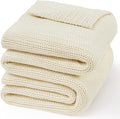 Guohaoi Knitted Weighted Blanket for Adults (Cream 48"x72" 20lbs) No Beads Cooling Throw Blanket for Hot Sleepers, Home Decor Breathable Chunky Knit Heavy Blanket Use on Full Size Bed