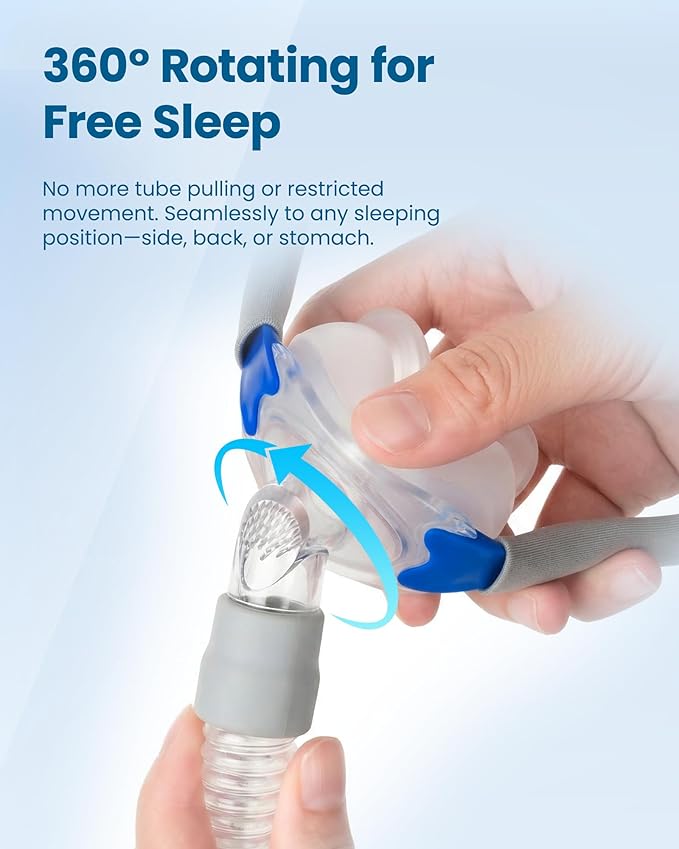 Replacement Set for Airfit P10 Nasal Pillow, Includes 3 Size Nasal Pillows, Adjustable Headgear, Tube Frame and Hose, All in One Set