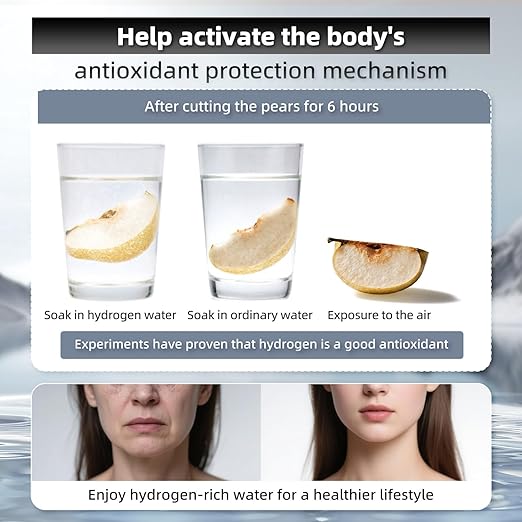 Hydrogen Water Bottle, 3 in 1 Hydrogen Water Bottle Generator, Hydrogen Water Ionizer 2300PPB with SPE/PEM Technology, Hydrogen Water Machine for Home Office Travel Fitness Drinking