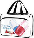 Naanle Pill Organizer Bag Travel Pill Bottle Medicine Organizer Home Storage Medication Bag for Vitamin Supplements, My Legal Drugs Empty First Aid Bag for Car Camping