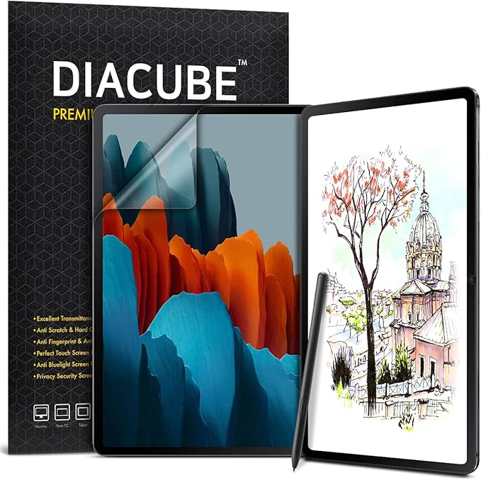 [1+1 Pack For Galaxy Tab S9/S8/S7 11 Inch, Paperfeel Screen Protector 1pc + Anti Glare Protector 1pc, Matte Anti Glare Anti Fingerprint Film with Blue Light Cut Filter, Compatible with S Pen