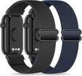 2 Pack Stretchy 16mm Nylon Bands Compatible with FITVII HM08/MorePro HM08/Amzhero-Runfit D26/KALINCO Slim Fitness Tracker