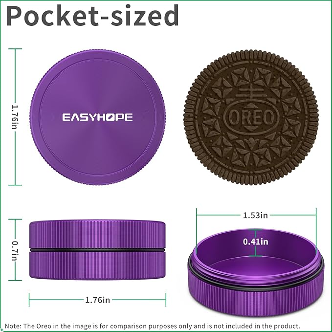 Small Pill Box & Earplug Case, (2 Pack) Metal Aluminum Alloy Waterproof Mini Travel Medicine Organizer - Portable Container, Hold Jewelry Vitamins, Fish Oil - Compatible with, Loop, Vibes, Eargasm