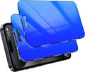 2 Pack Privacy Screen Protector for iPhone 15 Pro Max Tempered Glass Anti-Spy 15ProMax Gradient Colorful Anti Bluelight Easy Installation Frame Full Coverage Anti-Scratch (6.7 inch Blue)
