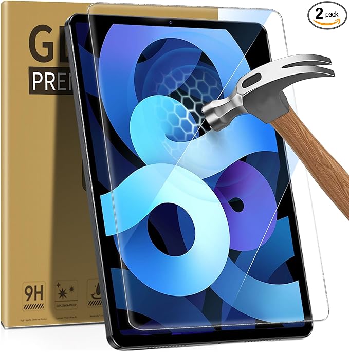 ZenRich [2 Packs] Anti Blue Light Screen Protector for iPad Air 5th/ 4th Generation 10.9 Inch – 9H Hardness Tempered Glass, HD Clarity, Eye Protection, Scratch Resistant, Bubble-free