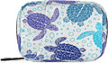 Naanle Vintage Sea Turtle Pill Box 7 Day Pill Case Travel Pill Organizer Bag with Zipper Portable Weekly Case Compact Size for Supplement Vitamin Holder