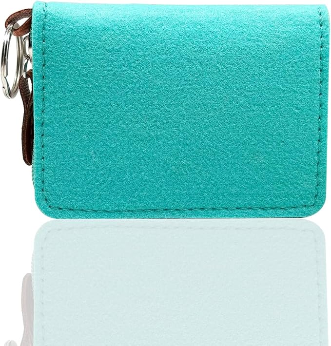 Pill Case for Vitamin and Supplement Organizer, EFFIET 7-Day Portable Cute Little Pill Box with Fabric Cover (Green)