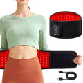 Medisana 3-in-1 Red Light Therapy Belt, Cordless & Portable Infrared Red Light Therapy for Body with Red Light/Pulse/Heat/Vibration - 660nm/850nm for Back Pain Relief (Regular)
