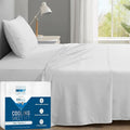 Degrees of Comfort Coolmax® Cooling Bed Sheets Twin XL Size for Hot Sleepers, Moisture Wicking Sheet Set for Night Sweats, Deep Pocket, Ultra Soft, Cozy for All Seasons, White 3 Pieces