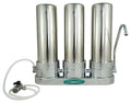 Smart Countertop Water Filter System | Crystal Quest (Triple, Stainless Steel)