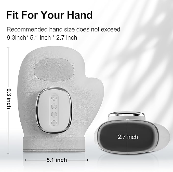 Hand Massager,Cordless Hand Massager with Heat & Compression for Arthritis, Carpal Tunnel & Finger Pain Relief-FSA/HSA Eligible,Rechargeable & Portable Gifts for Men Women