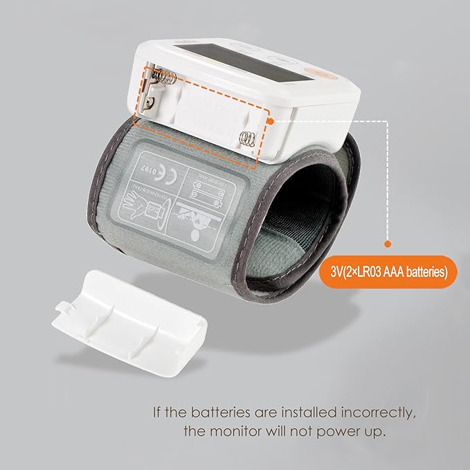 Wrist Blood Pressure Monitors Windray Automatic Digital BP Machine Accurate - Adjustable Cuff,Portable LCD Display 120 * 2 Readings Memory Function