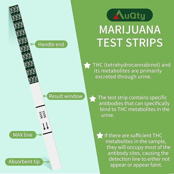 THC Urine Strip Test, Highly Sensitive THC Urine at Home Drug Test Kit, Easy Home Drug Test Marijuana (10)