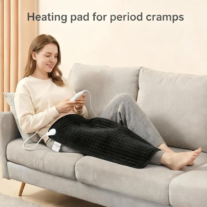 Extra Large Heating Pad for Back Pain Relief - 20"x40" Full Body Heating Pad with 9 Heat Settings, 4 Timers & Auto Shut Off - Moist/Dry Heat Therapy for Neck & Shoulder, Gifts for Women Men