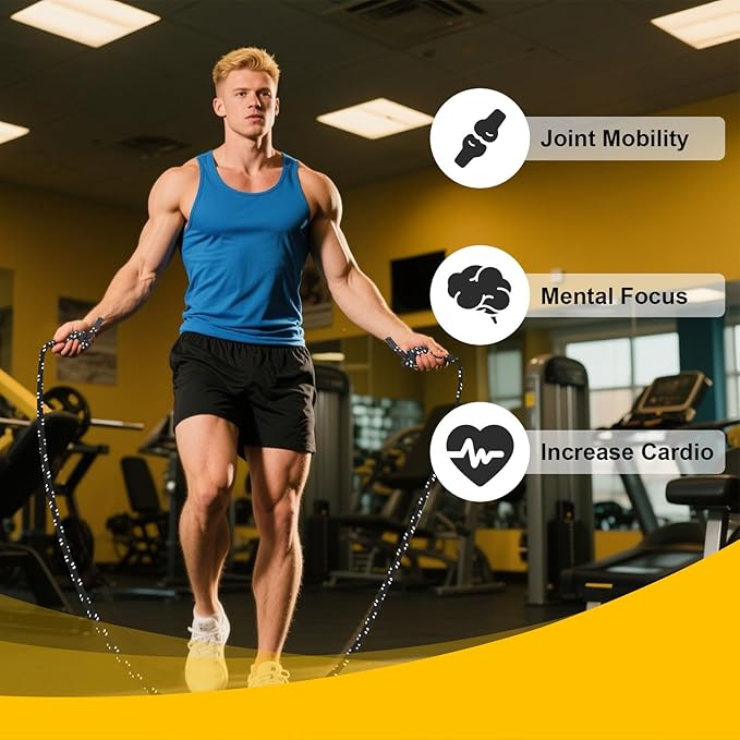 Flow Rope Jump Rope for Fitness - High Performance Adjustable Exercise Jump Rope for Men & Women - Double Woven Workout Rope for Home Gym, Cardio, Boxing & MMA - Indoor/Outdoor Training (Beginner Friendly)