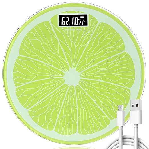 Rechargeable Bathroom Scale – Accurate Digital Weight Scale (±0.1 lb), 400 lbs Capacity, Large LED Display, No Batteries, Step-On Technology for Easy Home Use