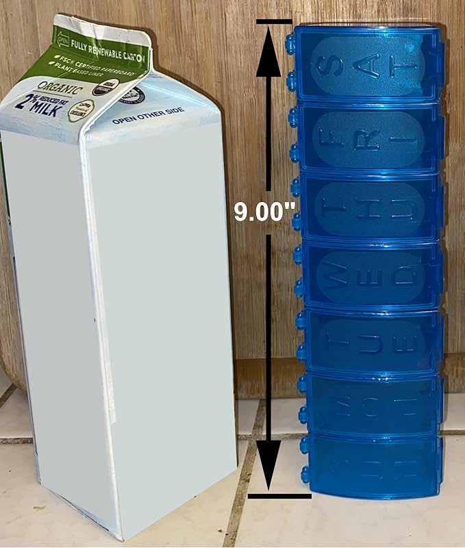 4Thought Med Manager Weekly, Extra Large Pill Organizer, XXL, 7 Day
