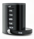 Weekly Pill Organizer (Twice-A-Day), Portable 7 Day Pill Box Case with Stackable AM/PM Compartments for Pills, Vitamin, Fish Oil, Supplements,Rainbow (Black)