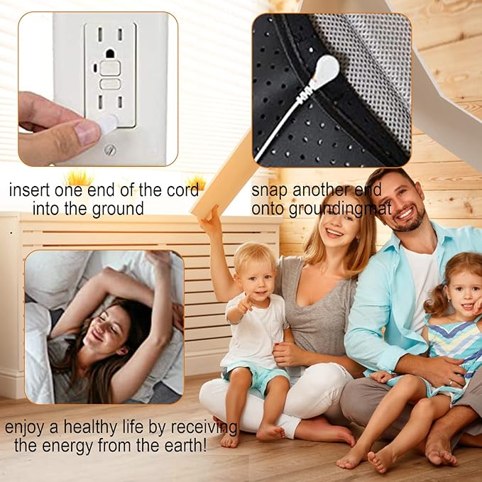 Earth Mat Grounding Pad for Bed, Conductive Carbon Leatherette Mattress Cover Pad to Improve Sleep (54 * 78 inch)