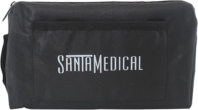 Santamedical Adult Deluxe Aneroid Sphygmomanometer with Stethoscope - Blood Pressure Cuff Durable and Carrying Case - Manual Blood Pressure Cuff Black