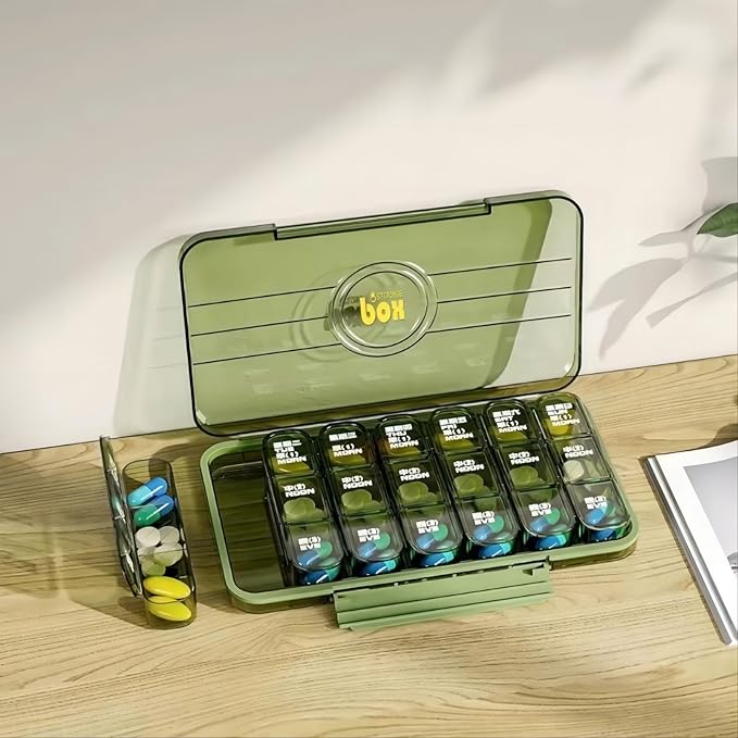 Medicine box with lock 12 x7.6x 7.8 inches [Medium], Medication Lock box ，First Aid Key Safe Box with Lock, Medical Box Organizer