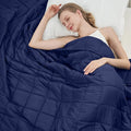 Navy Blue Weighted Blanket for Adults 20lbs, 88"x104", King Size Cooling Heavy Throw Blanket for 130-220lbs, Microfiber Soft Thick Big Blankets Weighted Comforter Gift for Sleeping