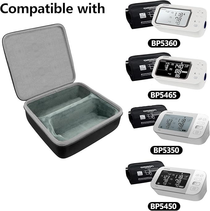 co2CREA Hard Case Replacement for OMRON Platinum BP5450 / Platinum BP5465 / OMRON Gold BP5350 / Gold BP5360 Upper Arm Blood Pressure Monitor