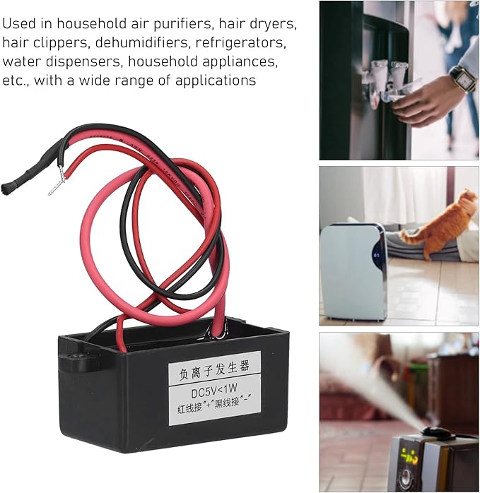 GLOGLOW Ionizer Generator Module, Air Purifier Ion Generator Mini Negative Ion Generator Air Purifier Ionizer Module for Water Dispenser DC5V