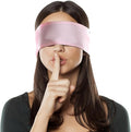 FRESHME Satin Sleep Eye Mask - Comfortable Eye Blindfold for Sleeping Women Men Valentine's Day Gift Soft Adjustable Breathable Eye Mask Side Sleeper Night Travel Pure Black and Pink 160cm/63in
